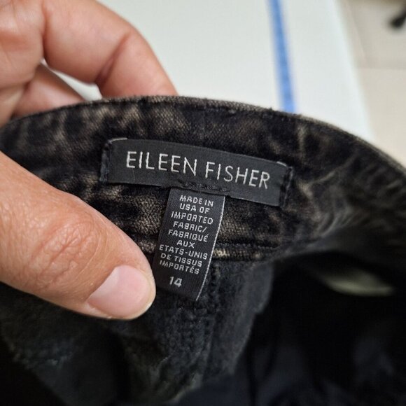 Eileen Fisher Womens Velveteen Mineral Charcoal Wash Skinny Jeans Size 14 - Picture 5 of 9